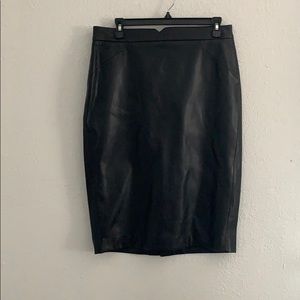 Pleather faux leather skirt
